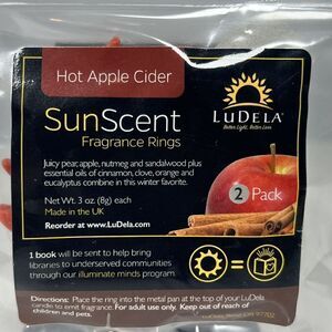 Ludela Candle Sun Scent Fragrance Ring - Hot Apple Cider 2 Pack